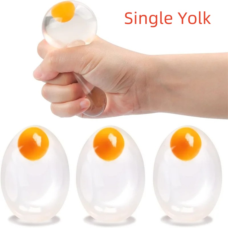 Clear Egg Yolk Squishy Stress Ball Fun Splat Toy For Kids And Adults 6