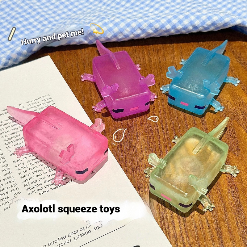 Axolotl Stress Relief Squeeze Toy Cute Sensory Fidget For Kids And Adults 2