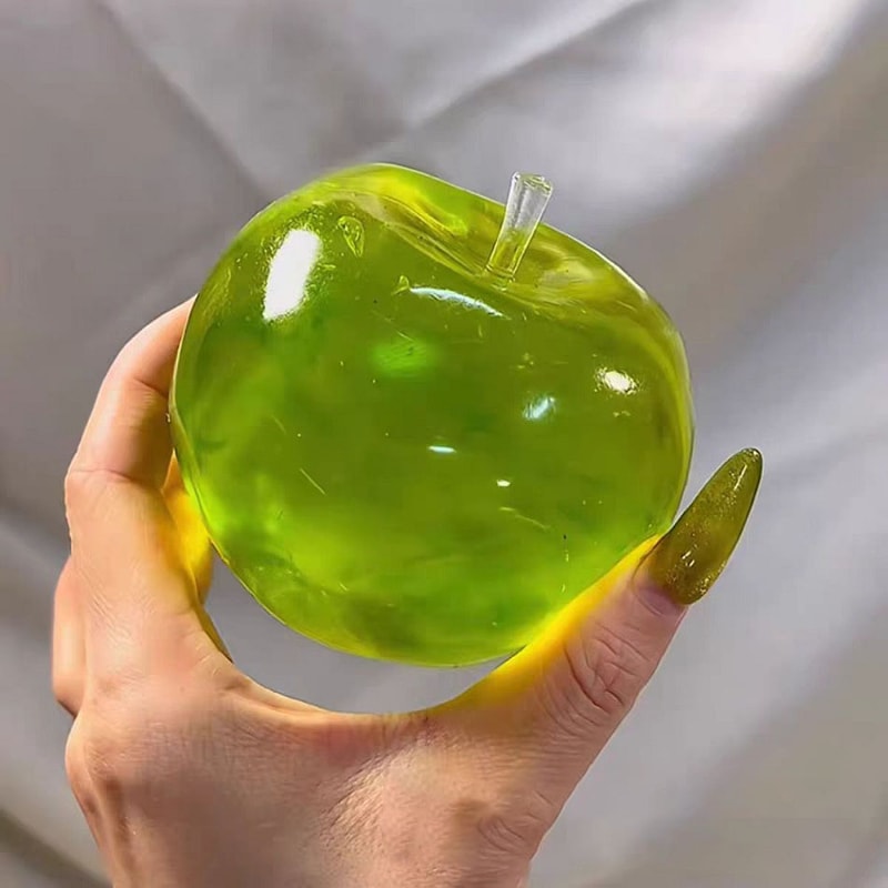 Transparent Apple Maltose Squishy Stress Toy Slow Rising Sensory Fidget 4