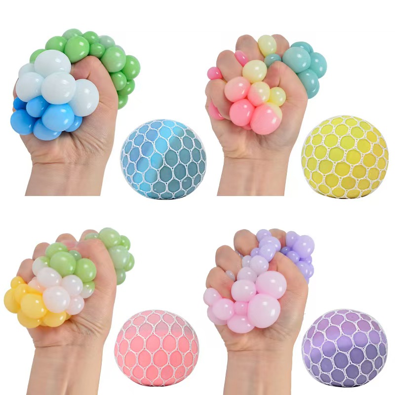 Rainbow Sensory Stress Relief Ball Squishy Fidget Toy For Anxiety Focus 0