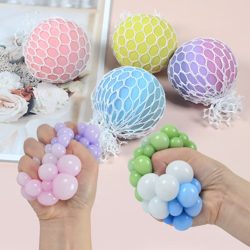 Rainbow Sensory Stress Relief Ball Squishy Fidget Toy For Anxiety Focus 4