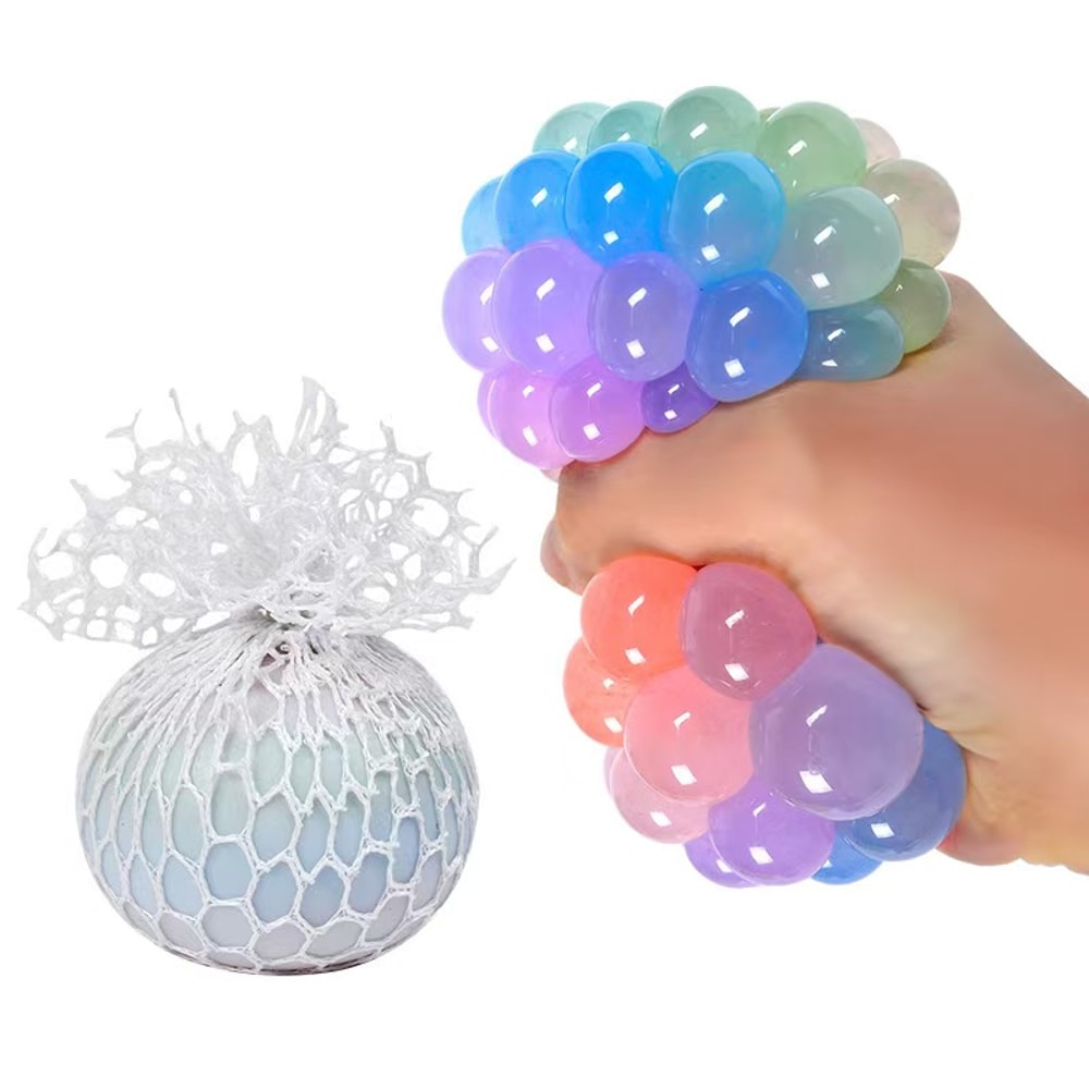 Rainbow Sensory Stress Relief Ball Squishy Fidget Toy For Anxiety Focus 6