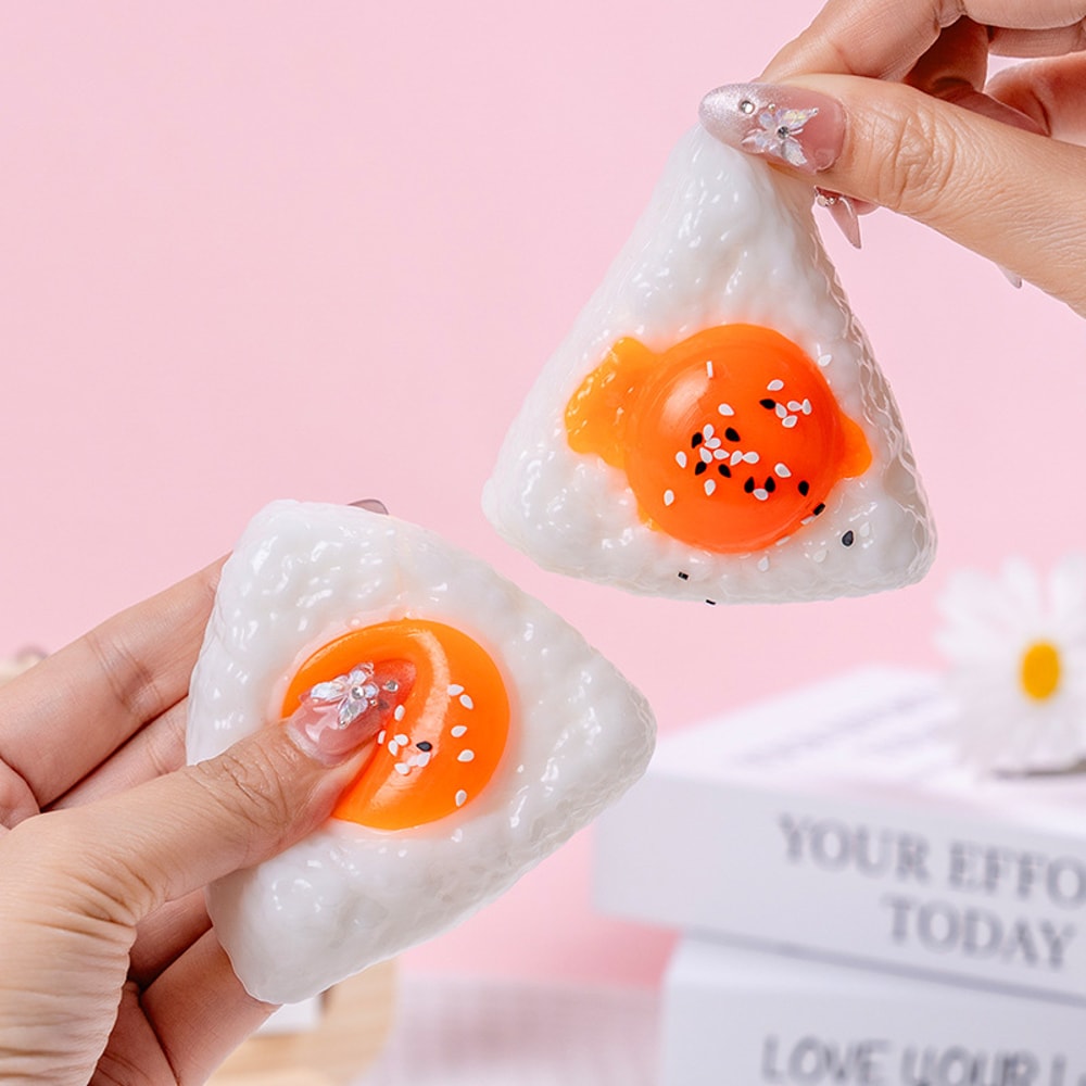 Kawaii Egg Yolk Squishy Stress Toy Silicone Fidget for Anxiety Relief & Focus