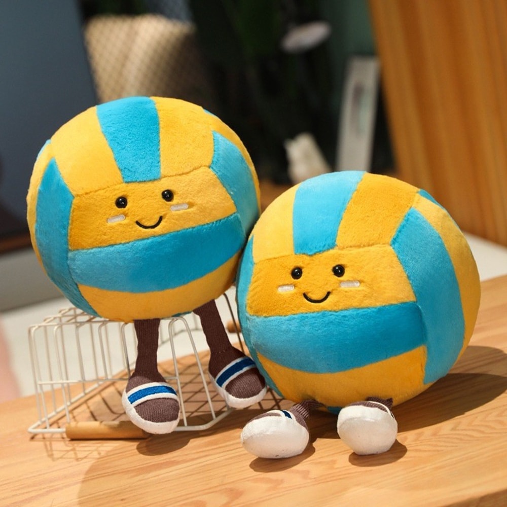 Soft Sports Ball Plush Toy Pillow for Kids Cute Stuffed Basketball Football Gift