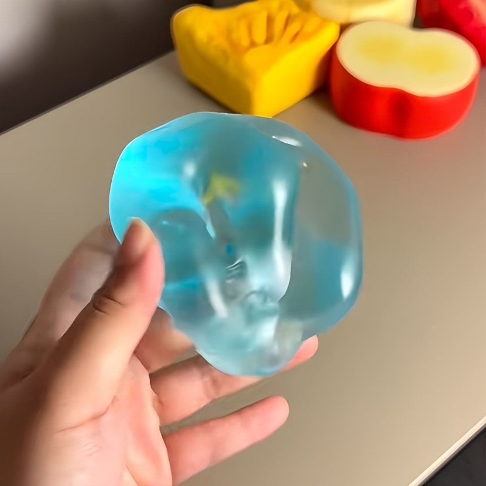 Blue Maltose Stress Relief Toy Transparent Slow Rebound Squishy Fidget Toy For Calm Focus 5