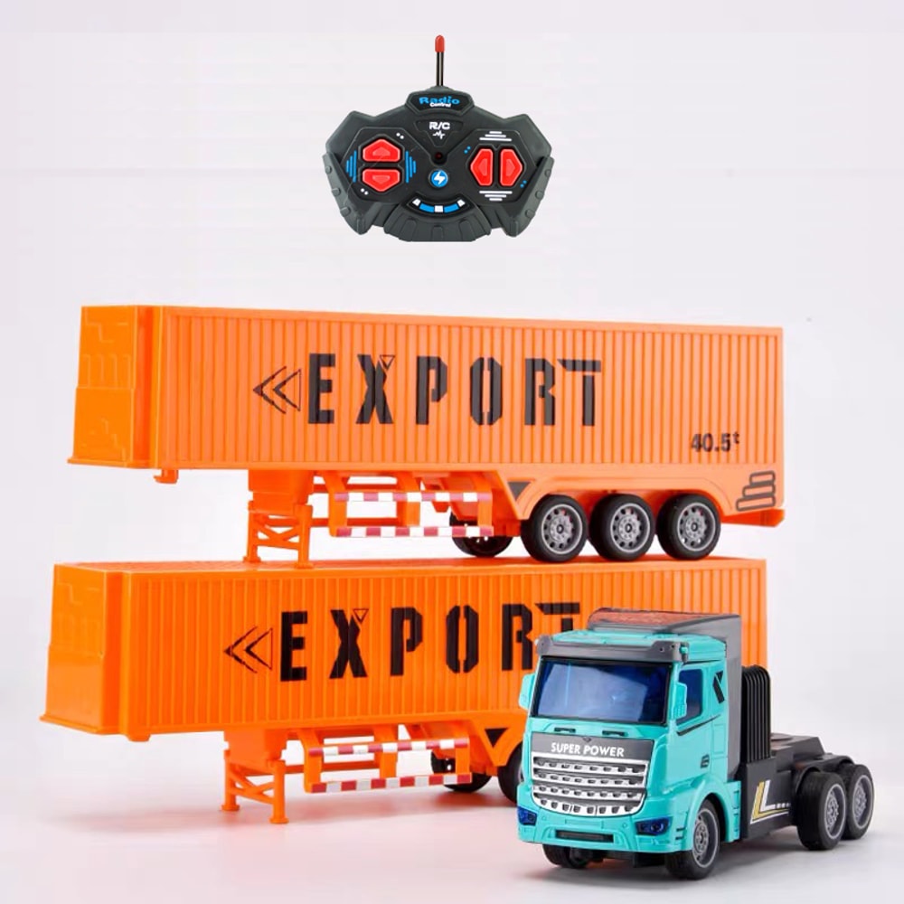 High Torque Remote Control Dump Truck Heavy Duty RC Construction Trailer Toy 3