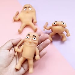 kawaii wooden stick man fidget toy stress relief squeeze & collectible fun