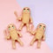 Kawaii Wooden Stick Man Fidget Toy Stress Relief Squeeze Collectible Fun 1