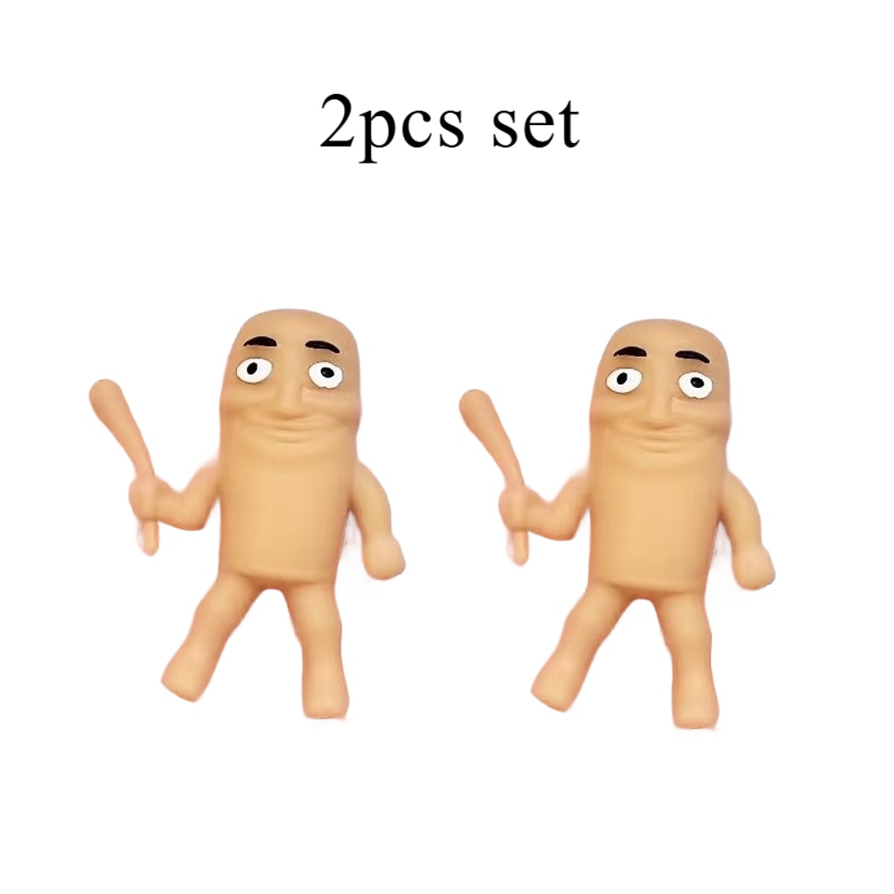 Kawaii Wooden Stick Man Fidget Toy Stress Relief Squeeze Collectible Fun 7
