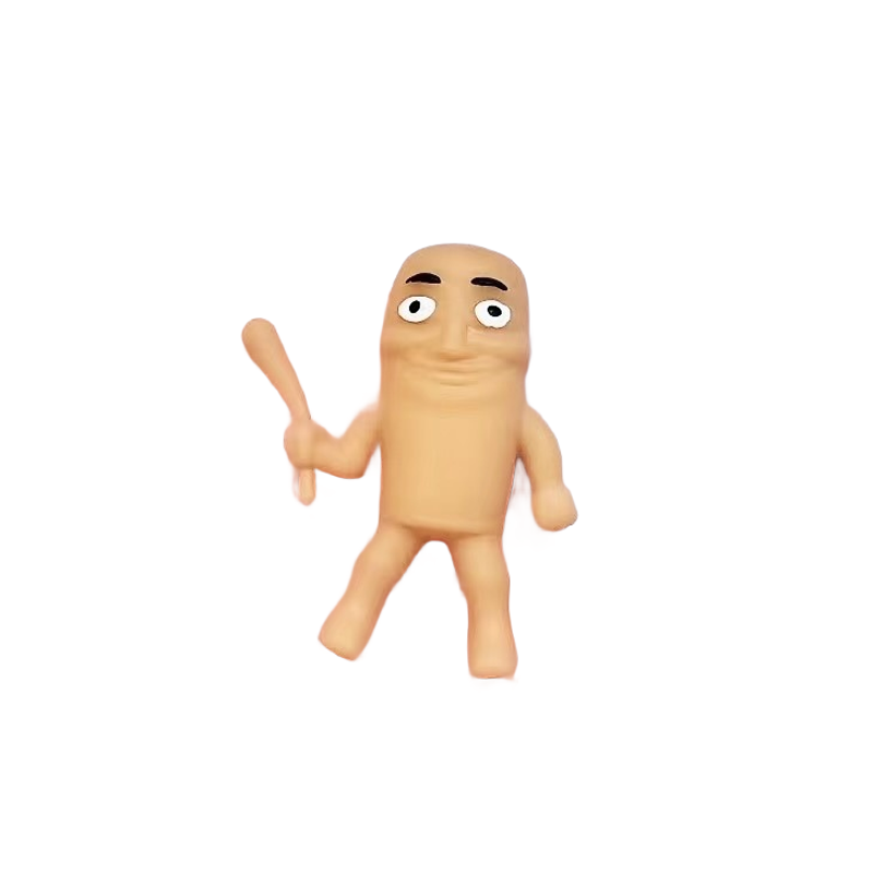 Kawaii Wooden Stick Man Fidget Toy Stress Relief Squeeze Collectible Fun 6
