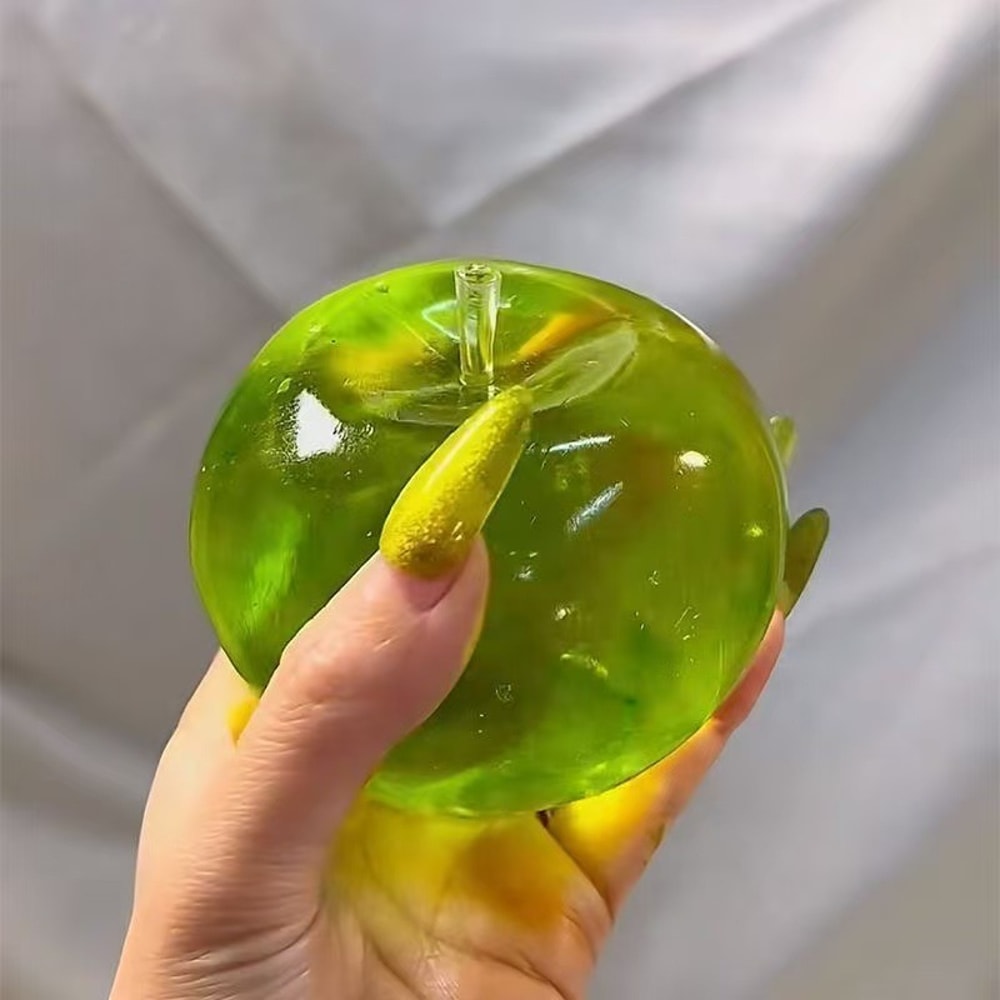 Premium Green Apple Sensory Stress Relief Toy Soft Squishy Fidget Toy For Anxiety Relief Focus 2