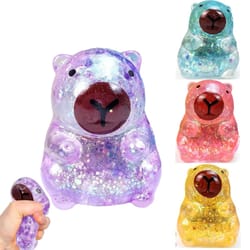 capybara sensory stress relief fidget toy soft glitter squeeze squishy