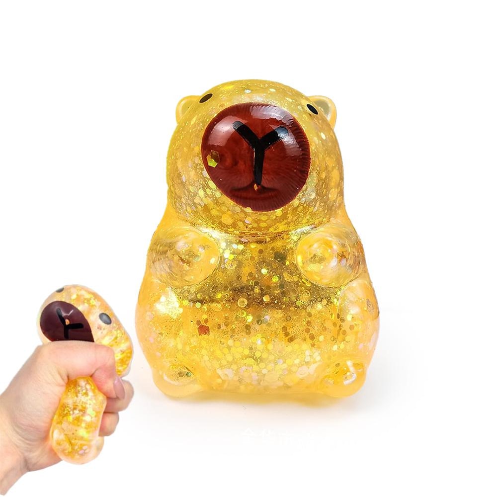Capybara Sensory Stress Relief Fidget Toy Soft Glitter Squeeze Squishy 6