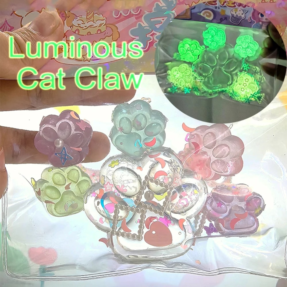 Luminous Cat Paw Squishy Stress Relief Toy for Kids & Adults