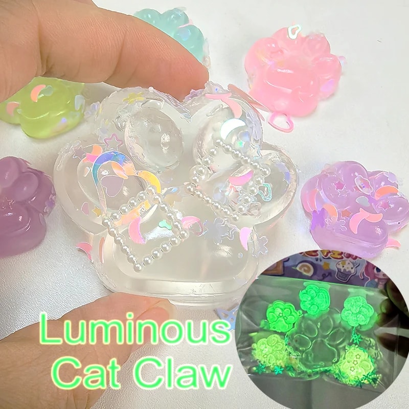 Luminous Cat Paw Squishy Stress Relief Toy for Kids & Adults