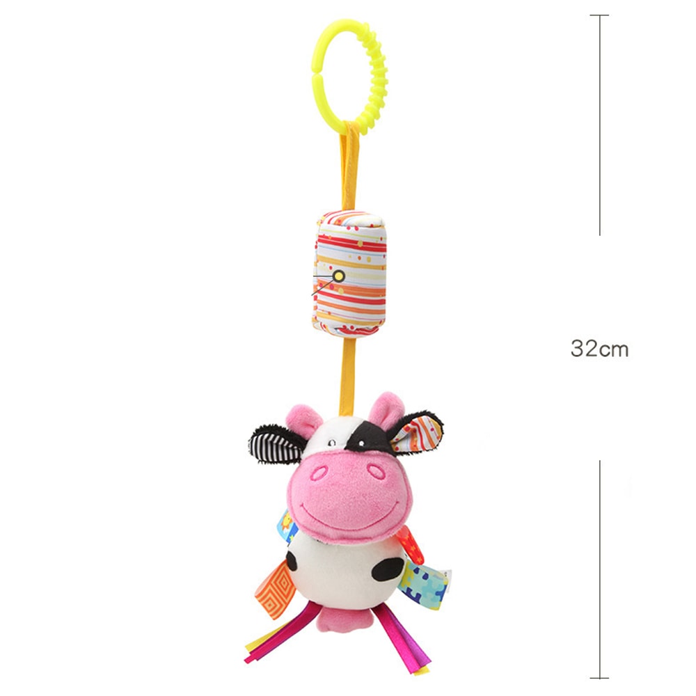 Baby Sensory Hanging Rattle Toy for Stroller, Car Seat & Crib with Teether