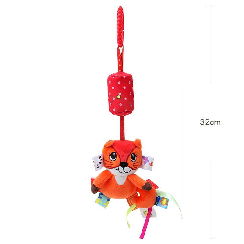 Baby Sensory Hanging Rattle Toy for Stroller, Car Seat & Crib with Teether