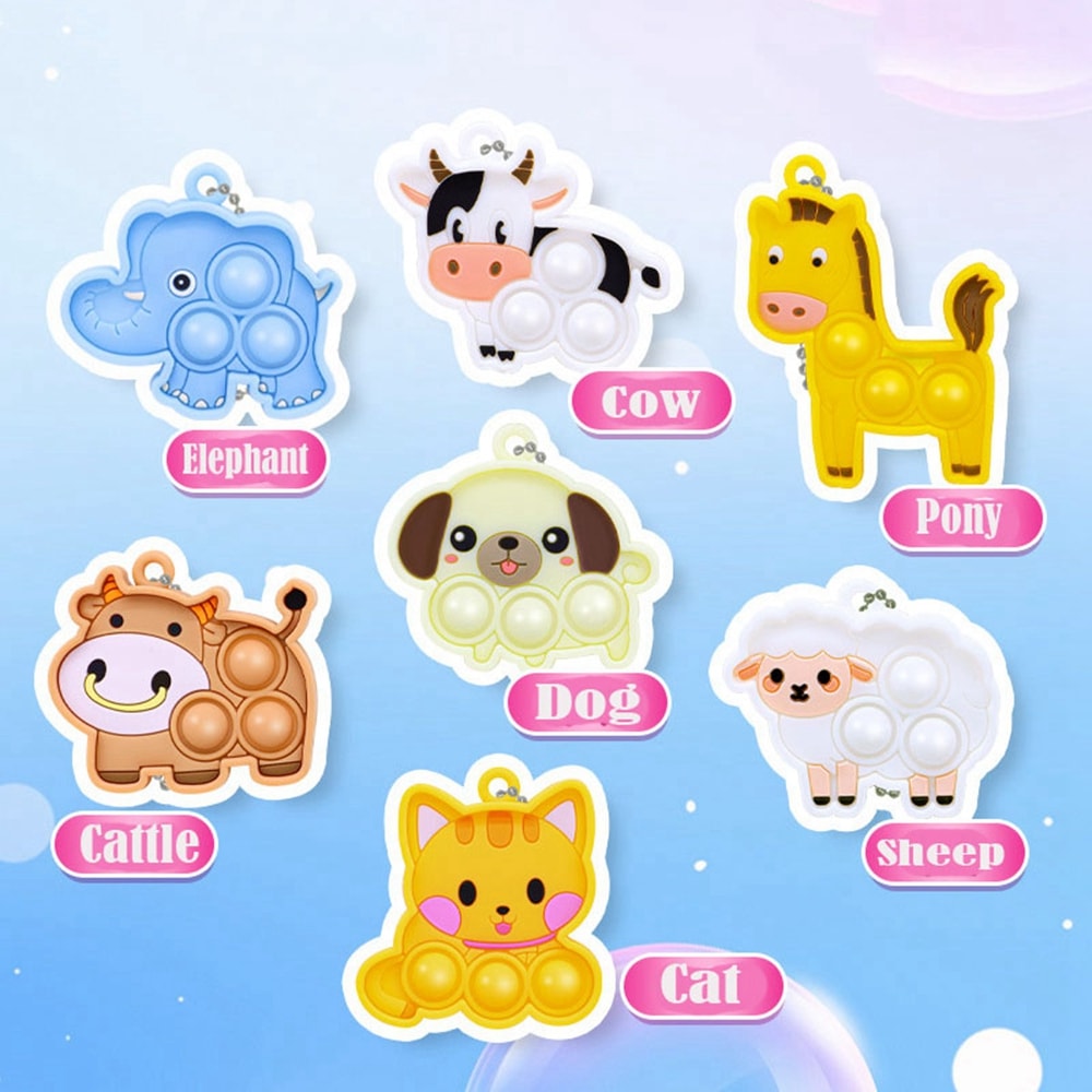 Animal Pop Fidget Toy Set Push Bubble Sensory Stress Relief Set 2