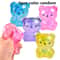 Squishy Glitter Gummy Bear Stress Relief Fidget Toy For Kids Adults 6