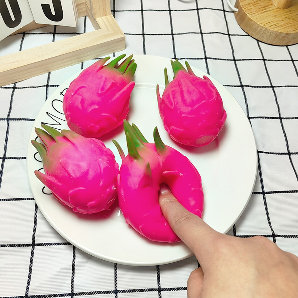 Dragon Fruit Squishy Slow Rising Stress Relief Fidget Toy Sensory Squeeze Ball