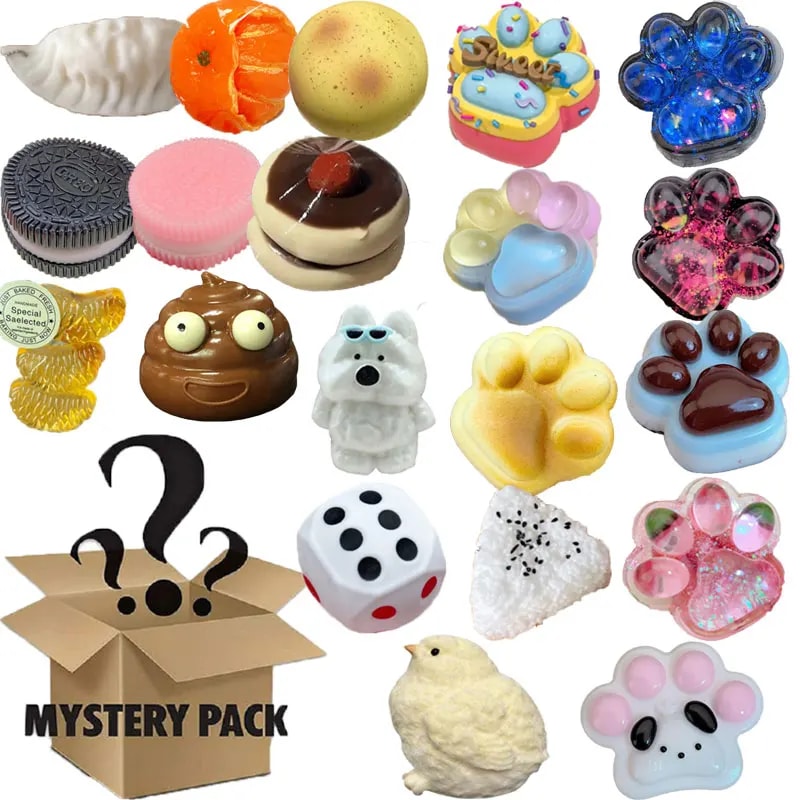 Kawaii Cat Paw Squishy Set Stress Relief Squishy Toy Collection