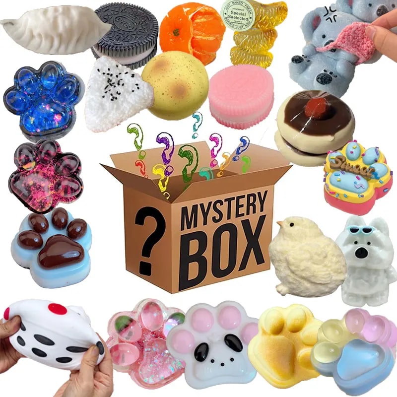 Kawaii Cat Paw Squishy Set Stress Relief Squishy Toy Collection