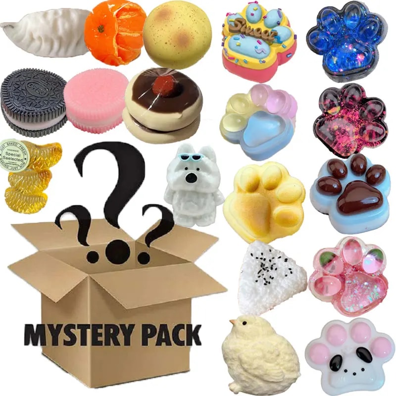 Kawaii Cat Paw Squishy Set Stress Relief Squishy Toy Collection