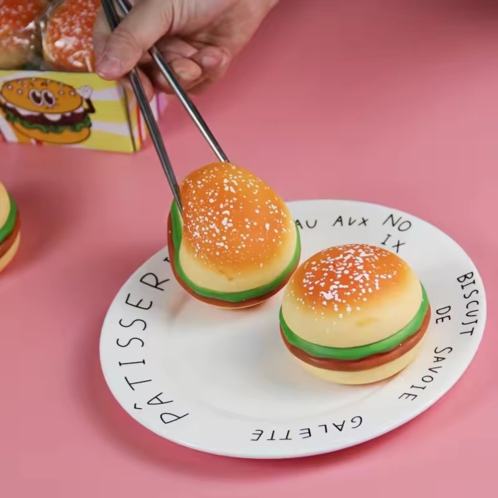Ultra Realistic TPR Squishy Food Stress Relief Toy Set Slow Rebound Squishy Decompression Fun 3