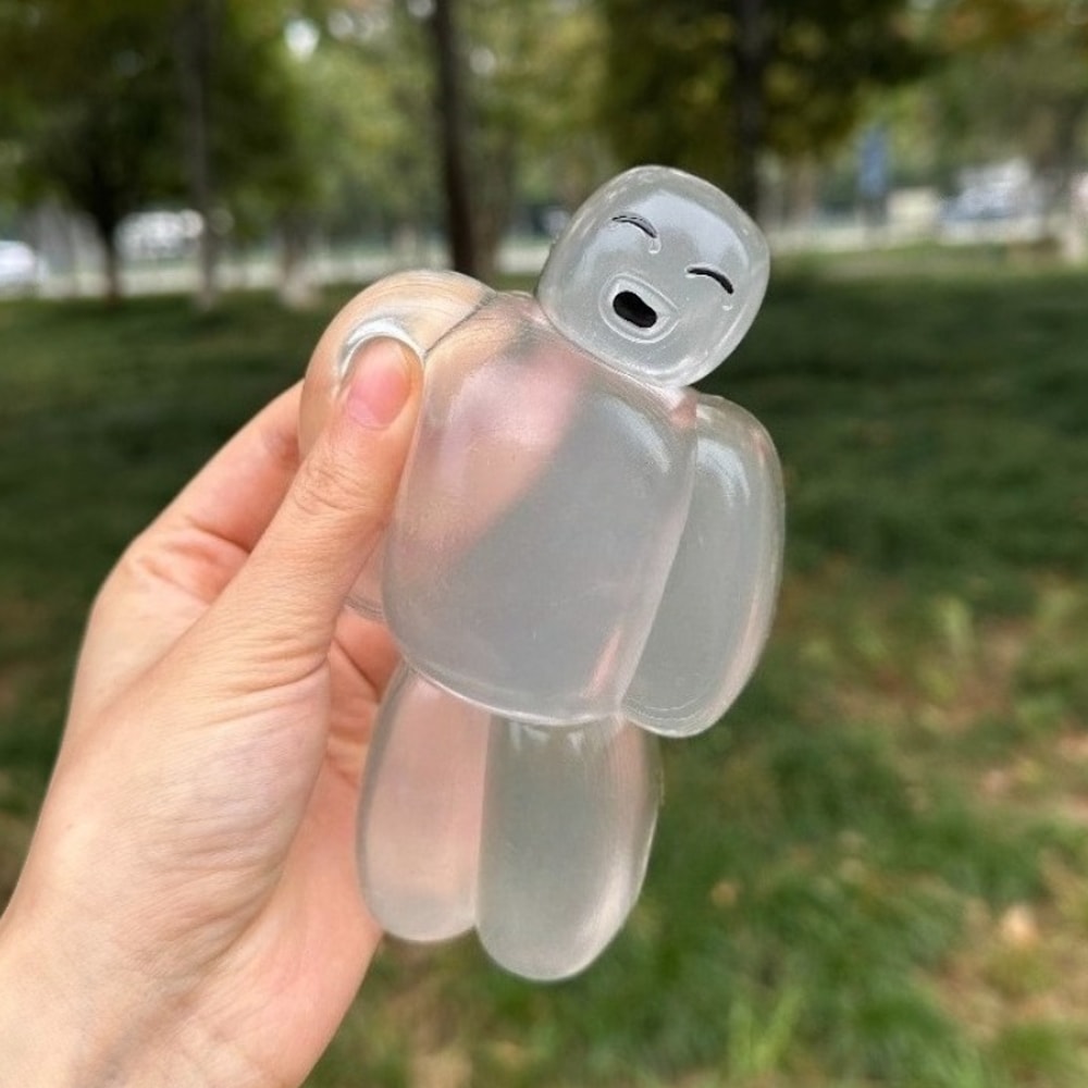 Super Soft Transparent Jelly Robot Stress Relief Toy Kawaii Squishy Squeeze