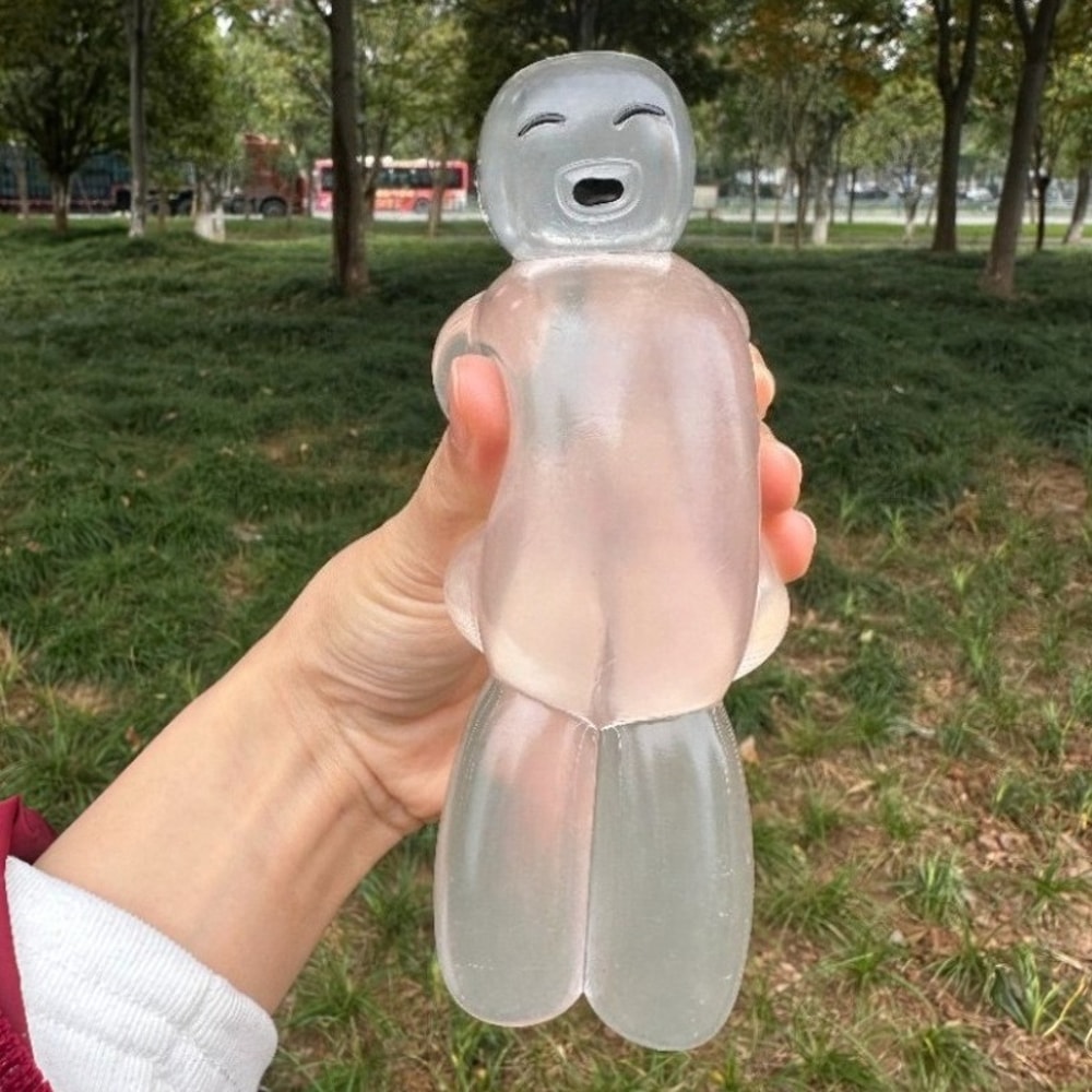 Super Soft Transparent Jelly Robot Stress Relief Toy Kawaii Squishy Squeeze