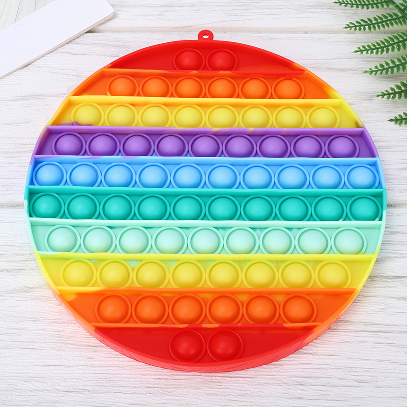 Large Rainbow Bubble Pop It Fidget Toy Large Sensory Stress Relief & Autism Sensory Toy
