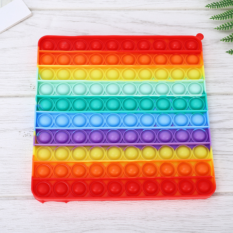 Large Rainbow Bubble Pop It Fidget Toy Large Sensory Stress Relief & Autism Sensory Toy