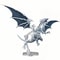 Yu Gi Oh Blue Eyes White Dragon Assembly Model Figure Collectible Desktop Display 5