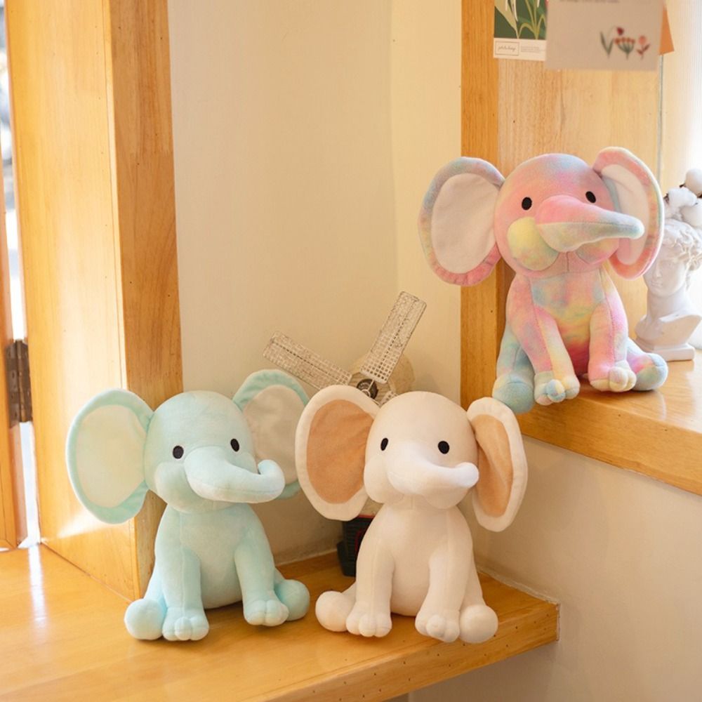 Kawaii Elephant Plush Toy Soft Cotton Sleeping Buddy Pillow for Kids and Babies