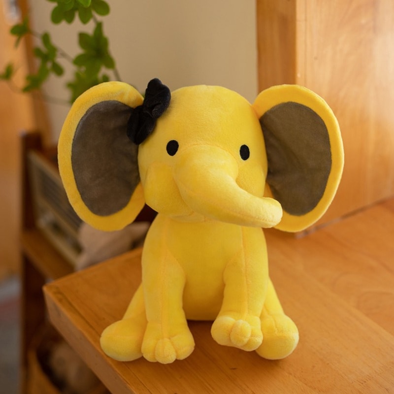 Kawaii Elephant Plush Toy Soft Cotton Sleeping Buddy Pillow for Kids and Babies