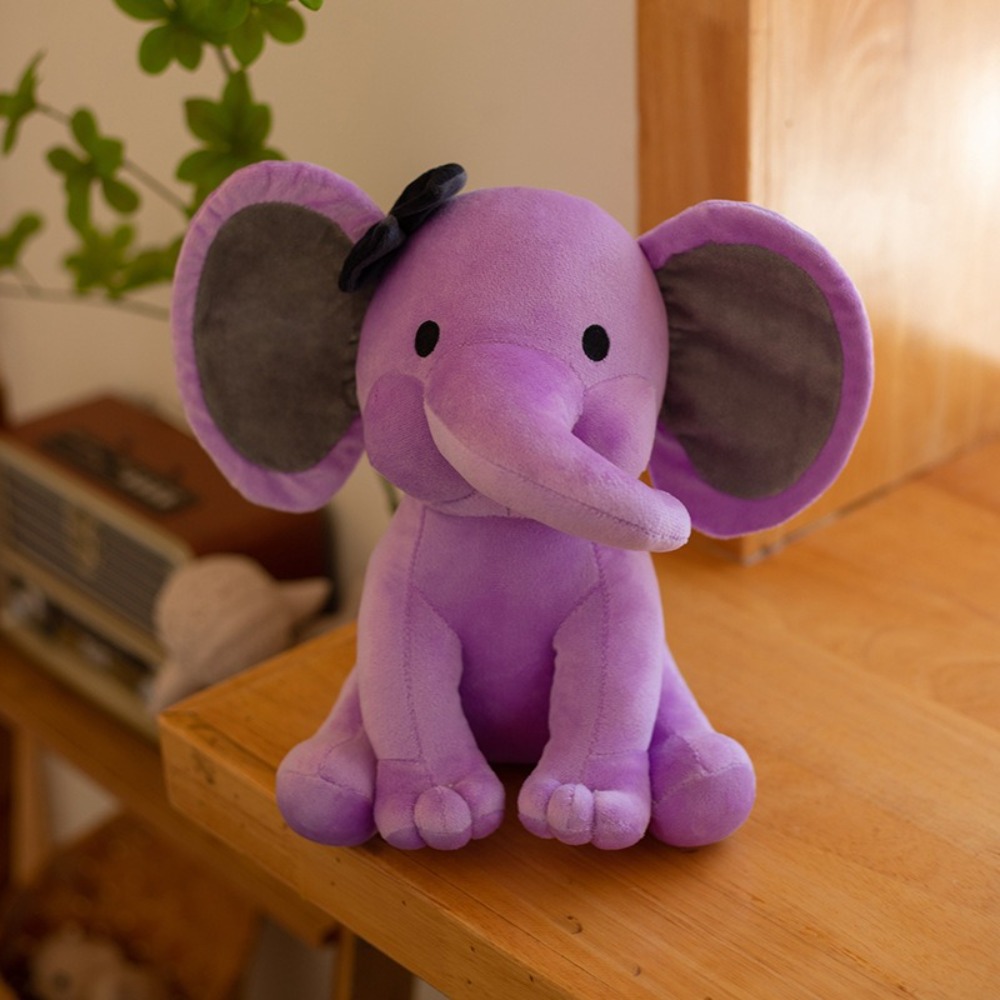 Kawaii Elephant Plush Toy Soft Cotton Sleeping Buddy Pillow for Kids and Babies