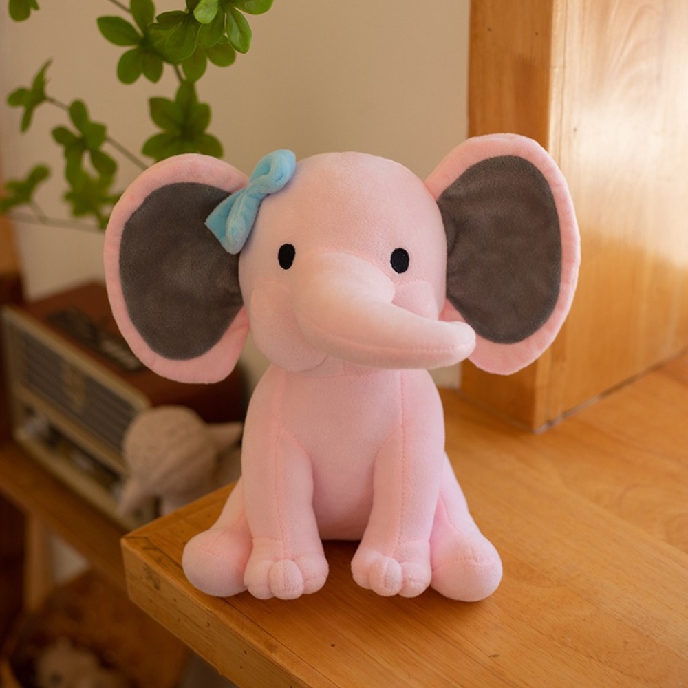 Kawaii Elephant Plush Toy Soft Cotton Sleeping Buddy Pillow for Kids and Babies