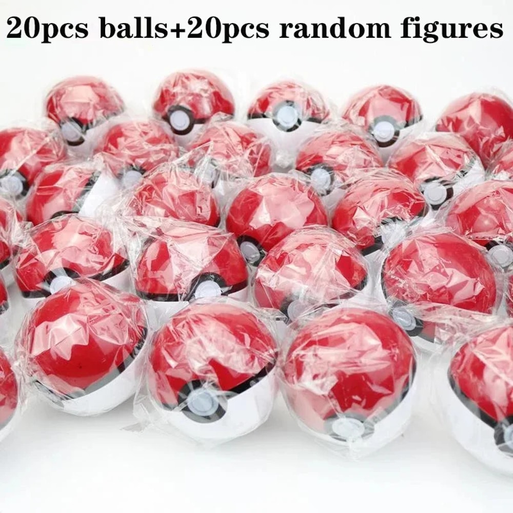 Pokemon Surprise Pokeball Toy Set with Mini Figures Kids Collectible Gift Pack
