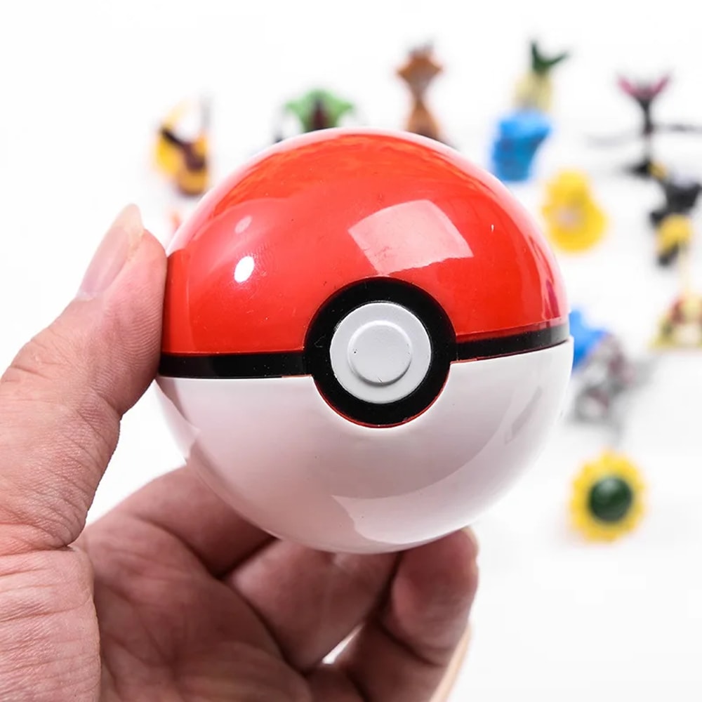 Pokemon Surprise Pokeball Toy Set with Mini Figures Kids Collectible Gift Pack