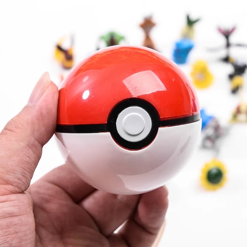 Pokemon Surprise Pokeball Toy Set with Mini Figures Kids Collectible Gift Pack