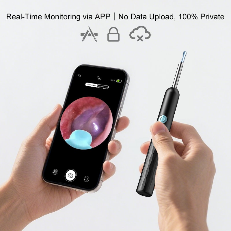 Wireless Visual Ear Cleaner Camera With WiFi HD Otoscope For Safe Ear Wax Removal 0
