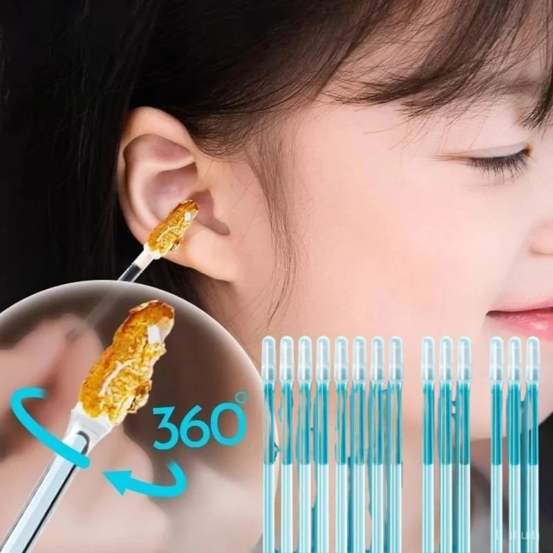 Spiral Ear Wax Cleaner Soft Silicone Ear Cleaning Tool Safe Reusable Ear Pick Kit