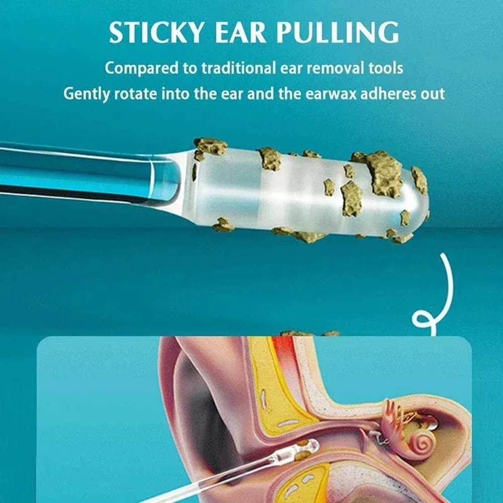 Spiral Ear Wax Cleaner Soft Silicone Ear Cleaning Tool Safe Reusable Ear Pick Kit