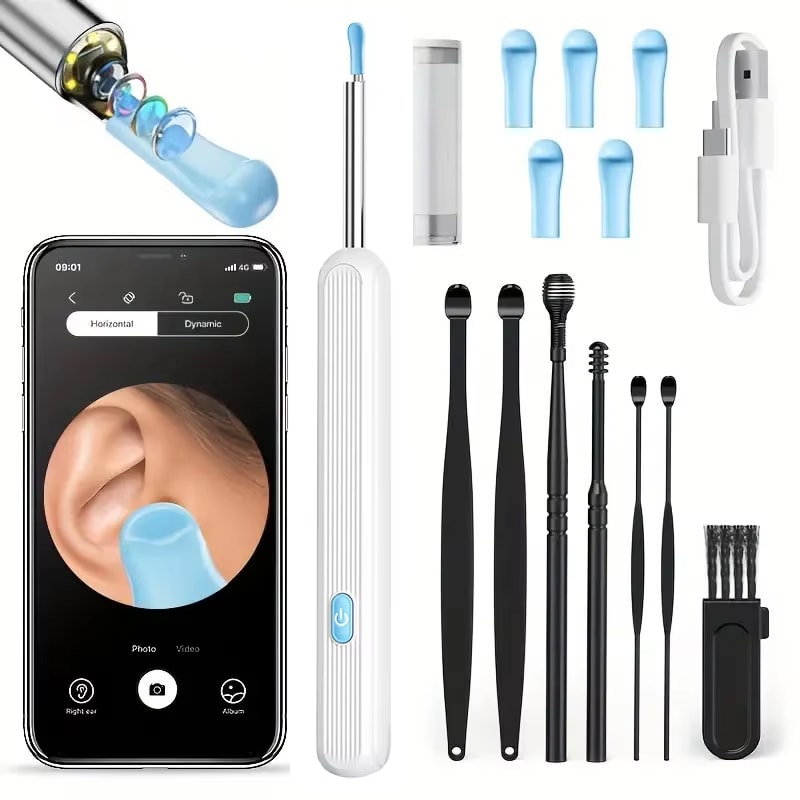 Smart Visual Ear Wax Removal Camera Endoscope with HD Digital Otoscope