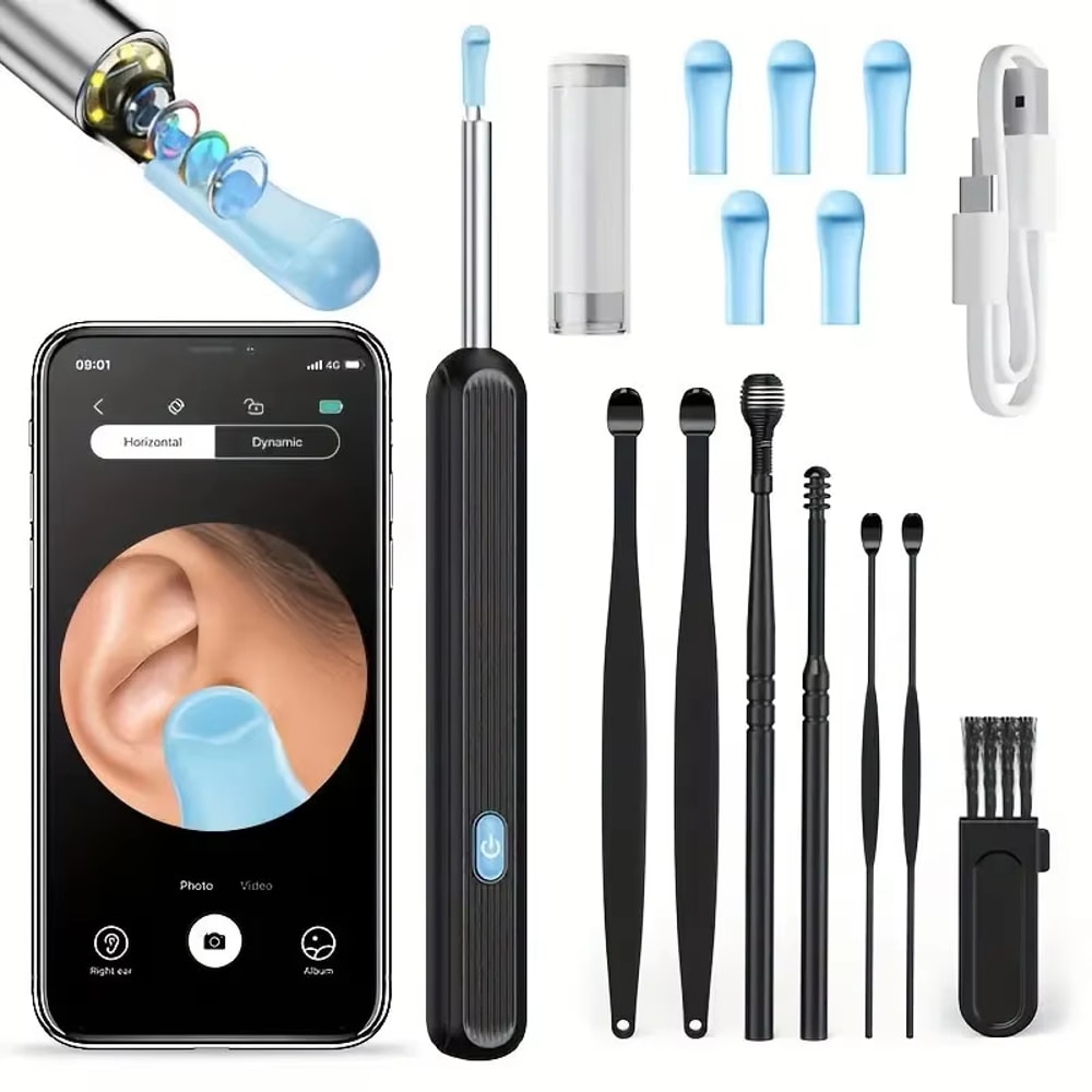 Smart Visual Ear Wax Removal Camera Endoscope with HD Digital Otoscope