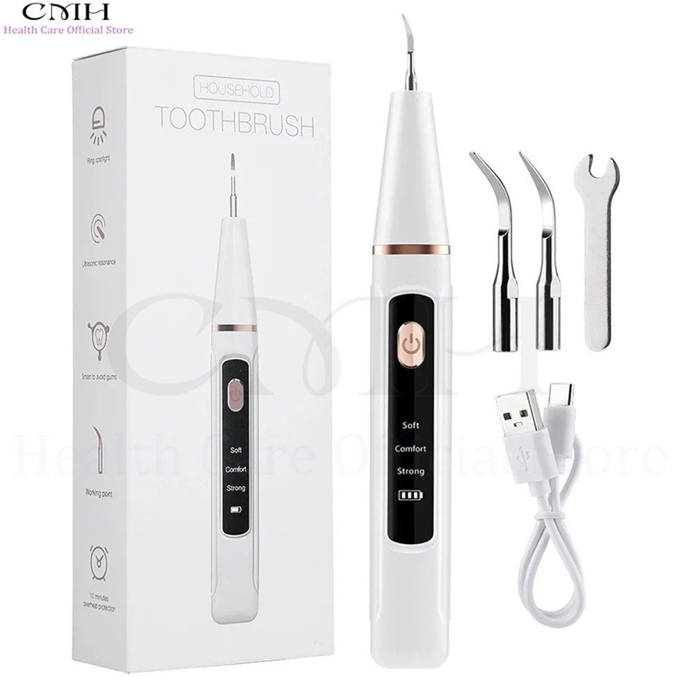 Ultrasonic Dental Water Flosser Portable Tartar Remover with Rechargeable Multi Mode Cleaning