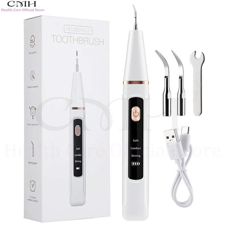 Ultrasonic Dental Water Flosser Portable Tartar Remover with Rechargeable Multi Mode Cleaning