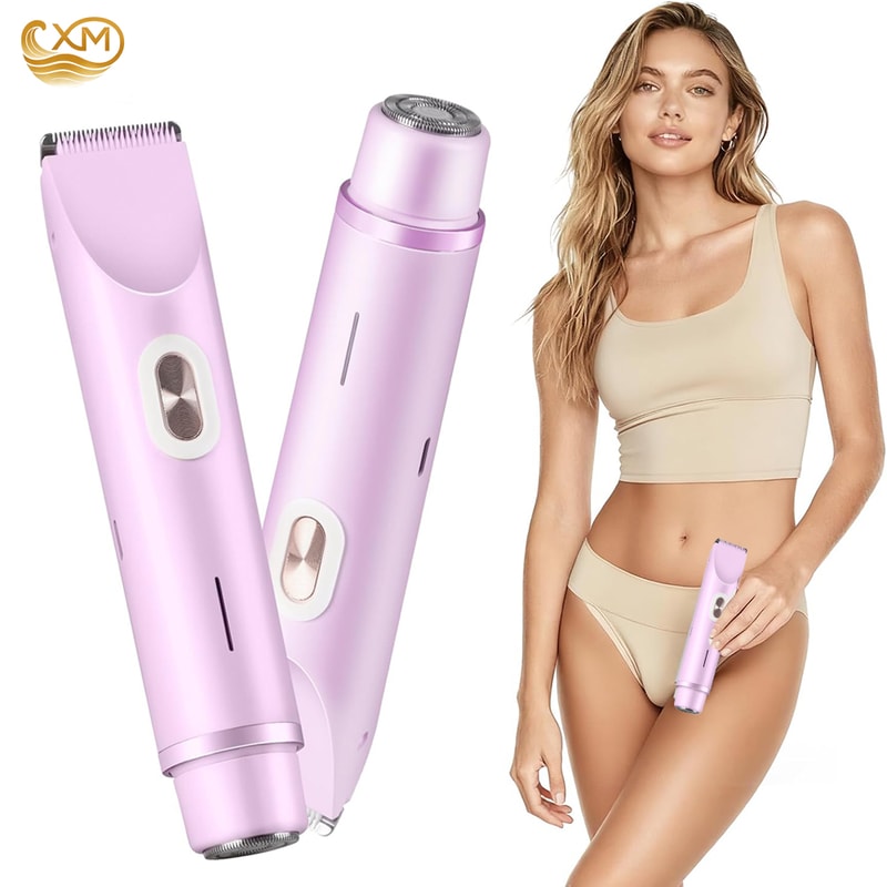 Waterproof Bikini Trimmer & Electric Shaver for Women Gentle Facial & Body Hair Remover