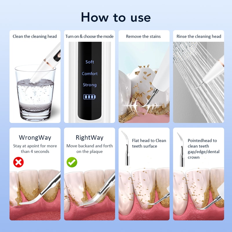 Ultrasonic Teeth Cleaner Scaler For Plaque Removal And Whitening 4