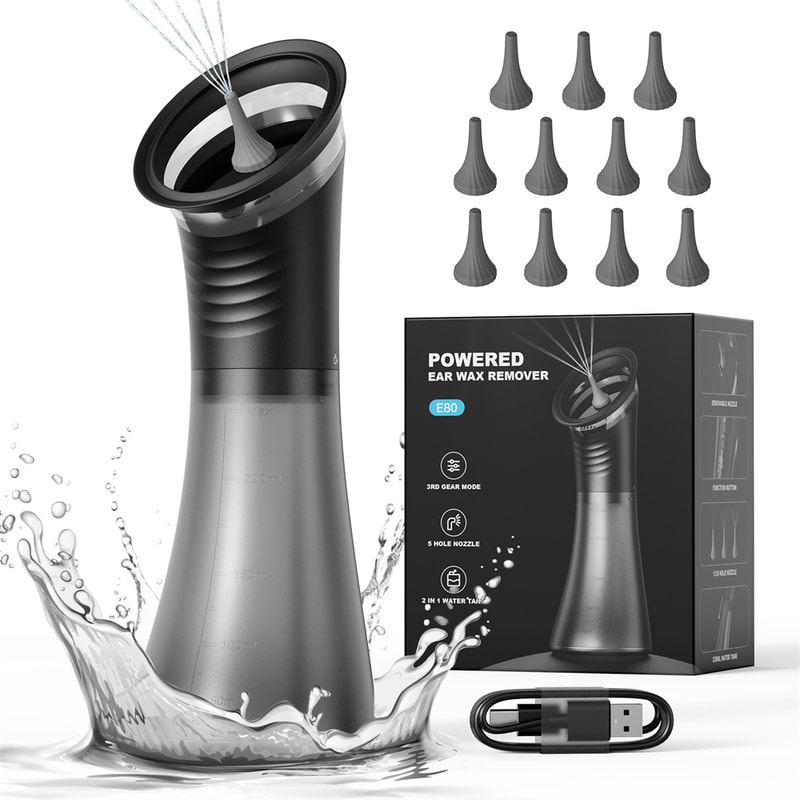 Electric Ear Cleaner With Water Irrigation Safe Ear Wax Removal Tool With Pressure Modes 6